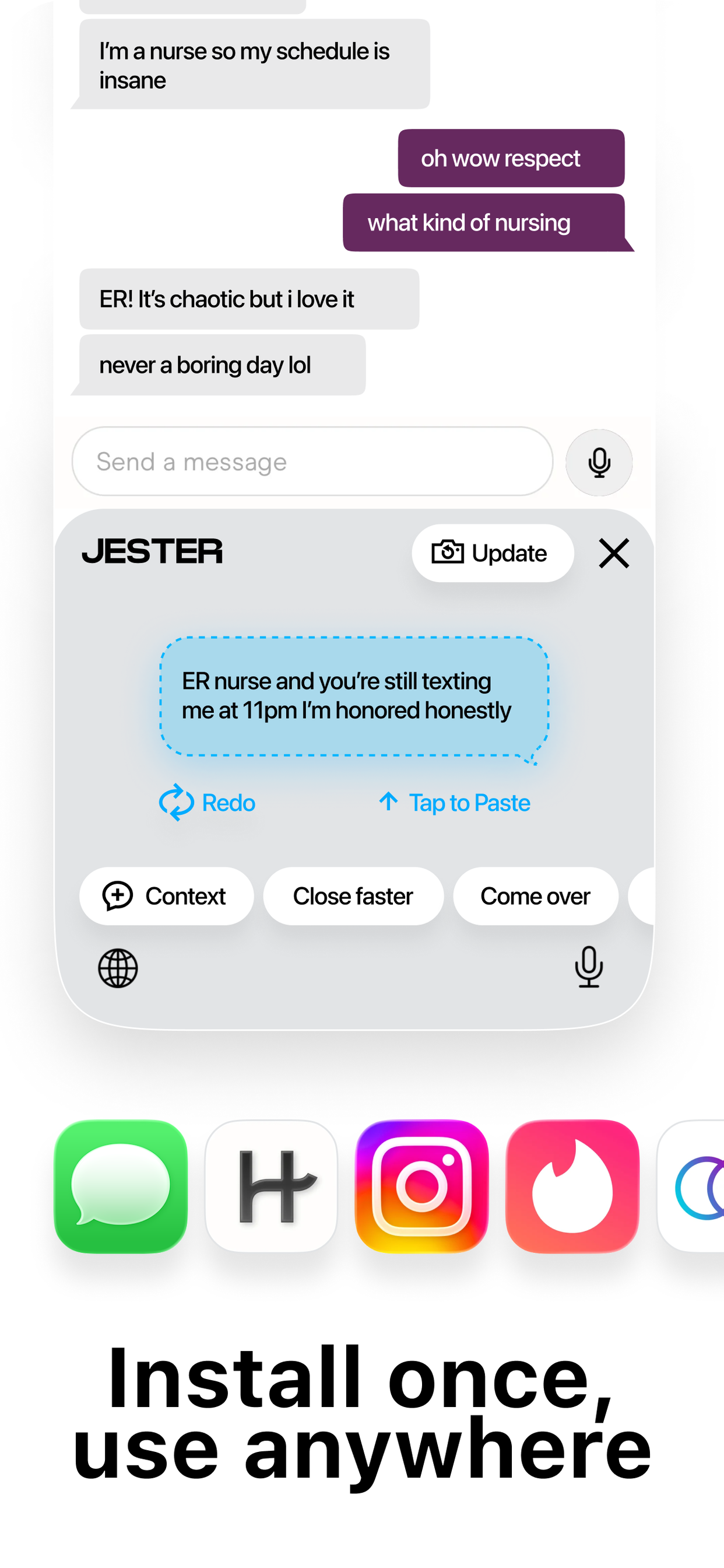 Install once, use anywhere
